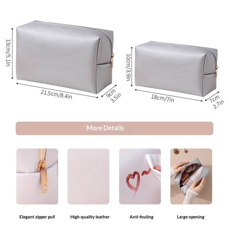 Costom Logo Fashion Custom Pu Leather Makeup Organizer Box Portable Travel Waterproof Toiletry Bag For Women Cosmetic Skincare