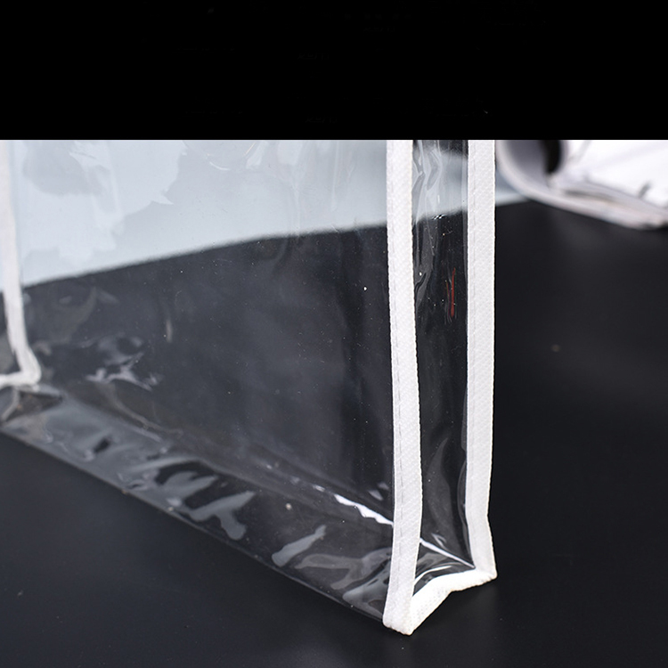 Custom Logo Transparent Waterproof Eco-Friendly Clear PVC Makeup Bag Ziplock Cosmetic Bag for Women