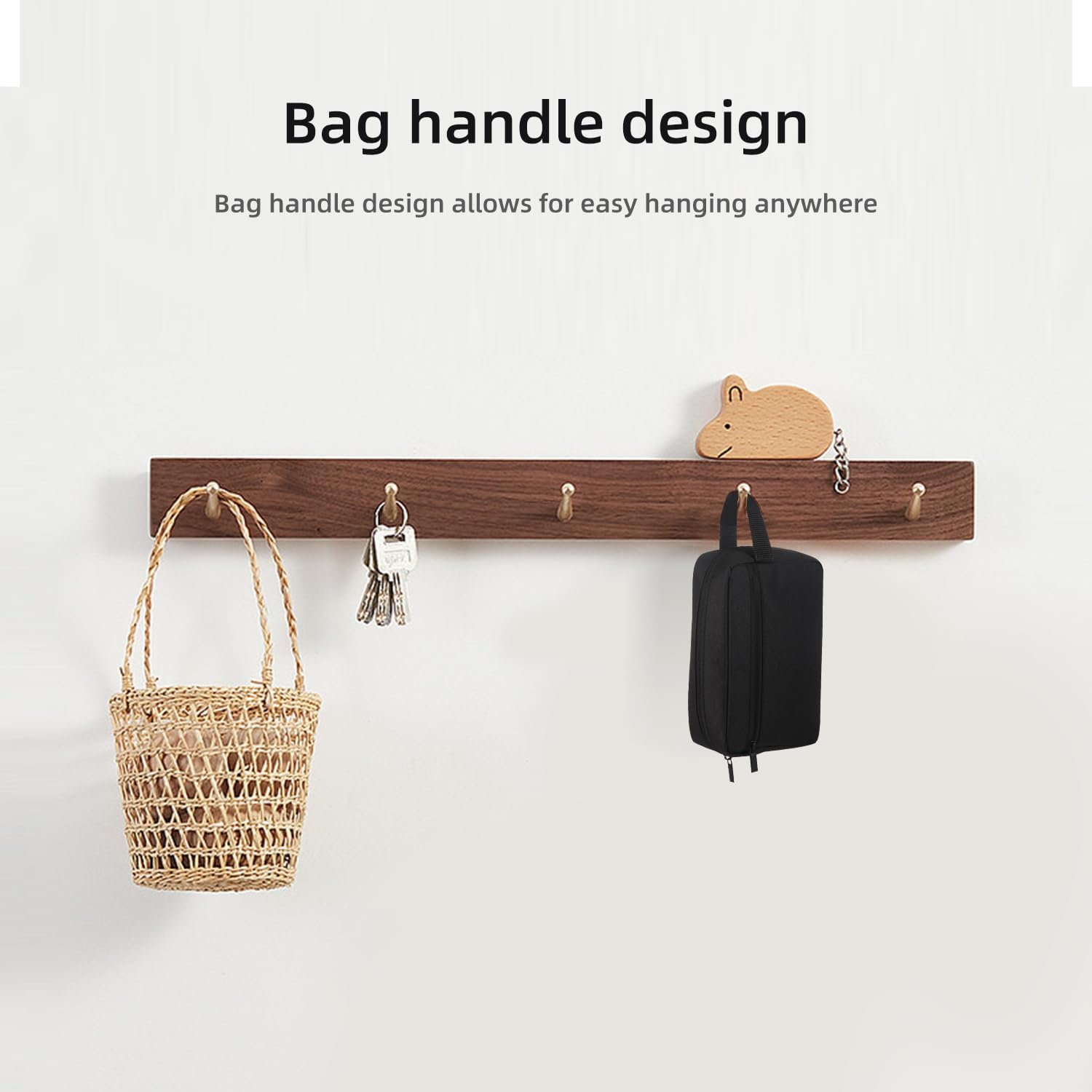Fashion Polyester Zipper Travel Bag for Women &amp; Men with Hanging Cosmetic Storage Customizable Pattern and Side Handle