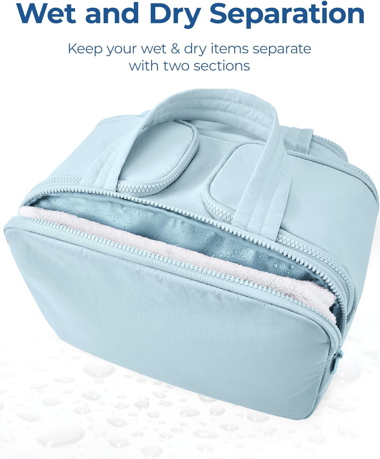 Large Wide-open Toiletry Organizer Luggage Waterproof Makeup Accessories Travel Cosmetic Bag