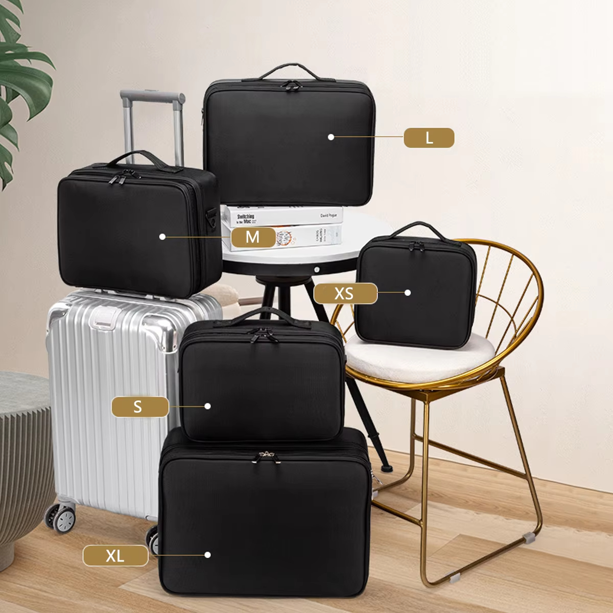 Customized Logo MOQ 20 Cross-border Pouch Bag Large Capacity Portable Professional Beauty Bag Cosmetic Artist Cosmetic Case