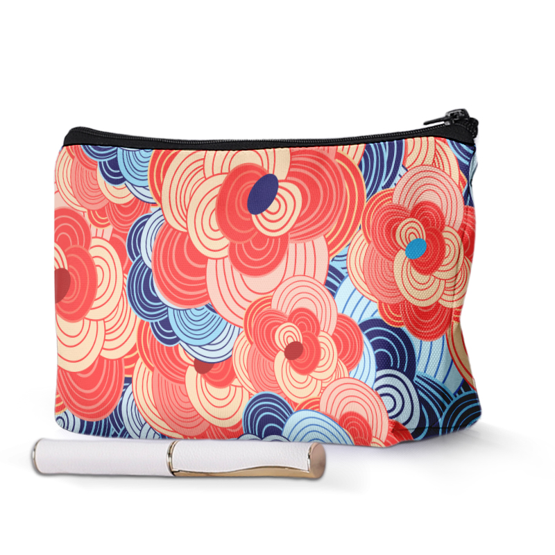 High-Quality Fashion Sublimation Makeup Bag with Custom Anime Design and Heavy-Duty Canvas