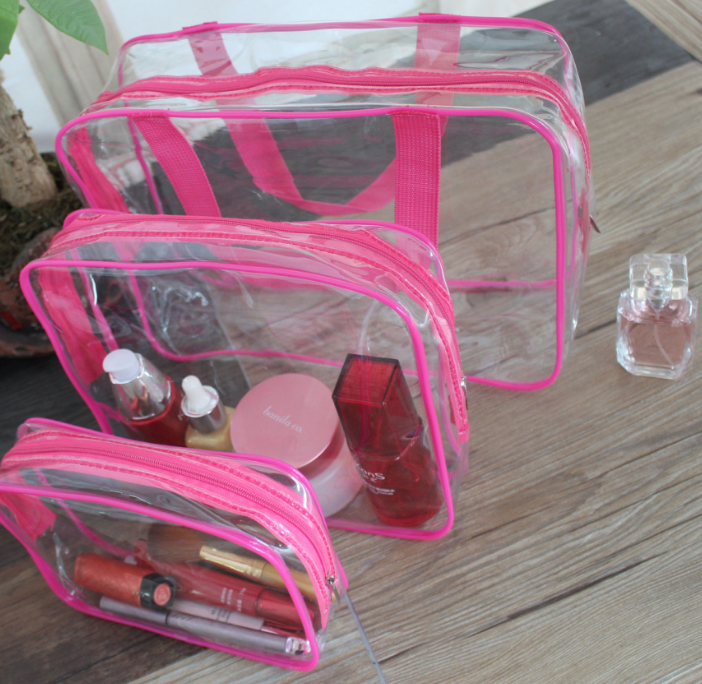 Clear Makeup Organizer Pouch Set