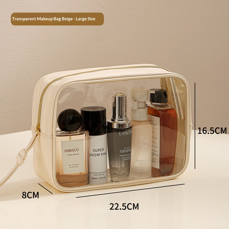 New Travel Portable Transparent Handbag Makeup Storage Bag Multi-purpose Enlarged Capacity PVC Waterproof Wash Bag