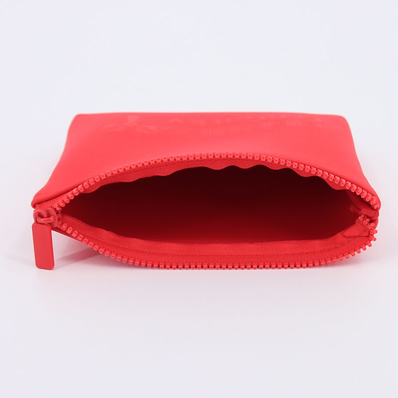 Eco-friendly Solid Color Portable Travel Toiletry Cosmetic Pouch Bag Neoprene Makeup Bag Waterproof Neoprene Zipper Cosmetic Bag