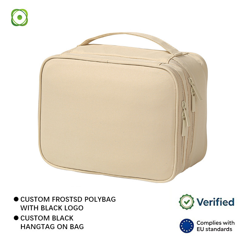2026 New Waterproof Custom Fashion 3-6L Oxford Cloth Zipper Closure Makeup Bag Water-Resistant Beauty Tool Storage Pouch With...