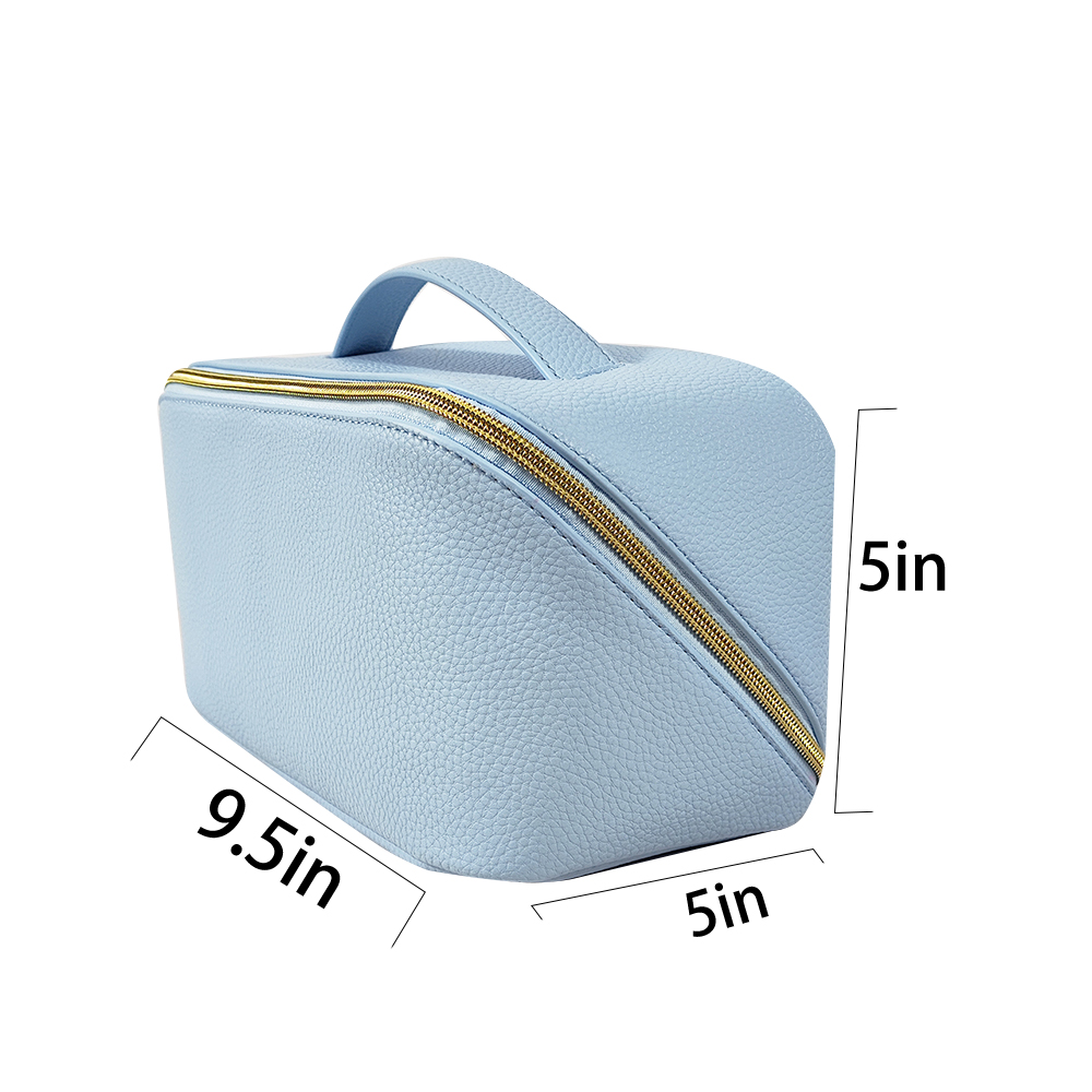 Luxury PU Fashion Makeup Bag Set with Zipper Closure
