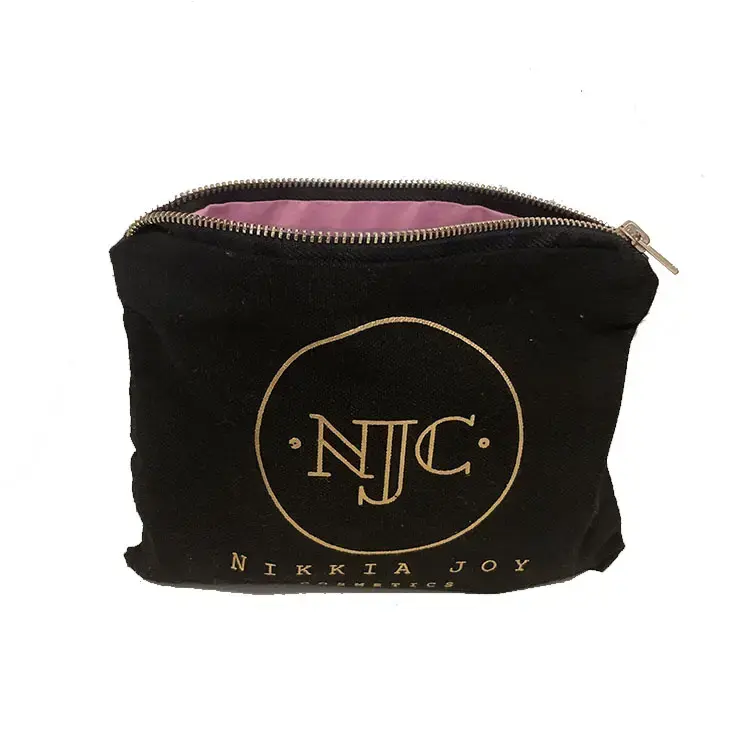 Custom Logo New Eco-friendly Biodegradable Luxury With Zip Washable Makeup Travel Bags Cosmetic Packaging Bag