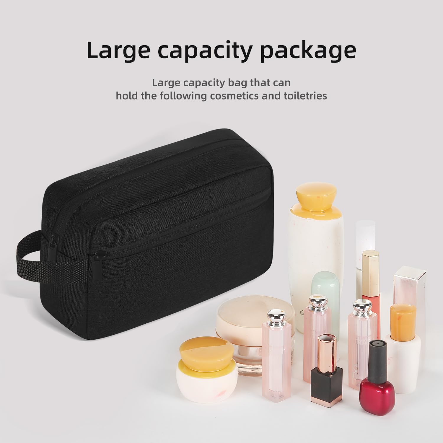 Fashion Polyester Zipper Travel Bag for Women &amp; Men with Hanging Cosmetic Storage Customizable Pattern and Side Handle