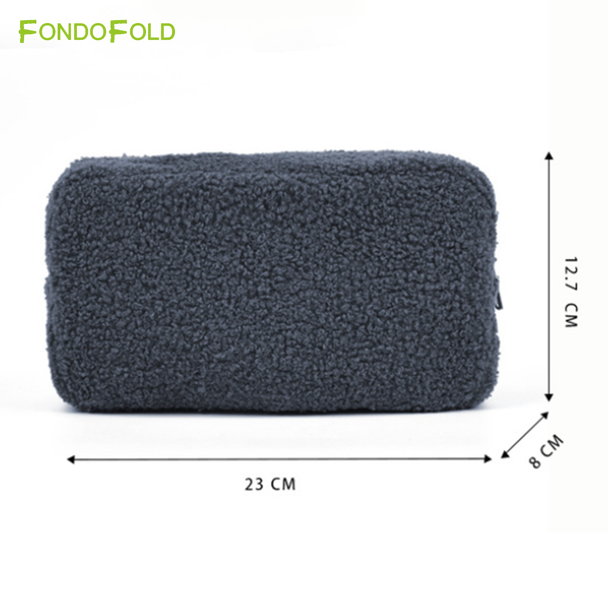 Professional Large Capacity Teddy Soft Makeup Bag Custom Travel Cosmetic Pouch for Women with Zipper Closure for Storage