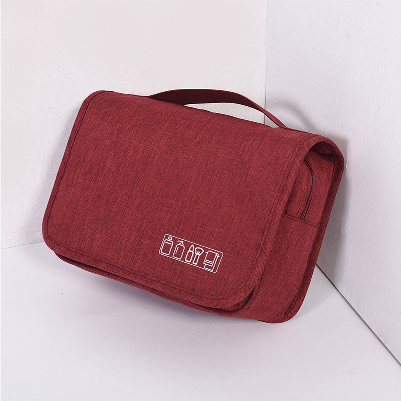 Wholesale Custom Logo Makeup Bag Waterproof and Eco-Friendly Polyester Material with Zipper Closure for Travel