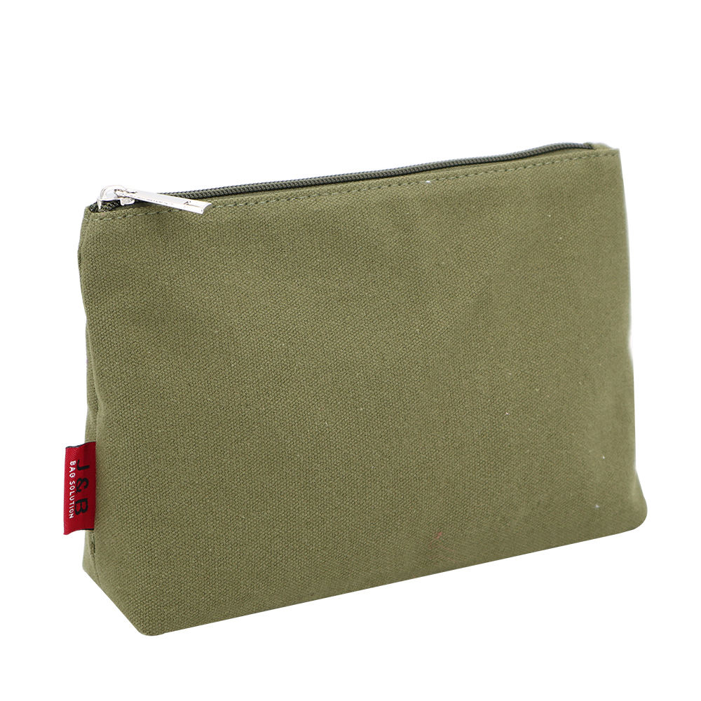 Multi Colors And Purposes Canvas Toiletry Kit Pouches Cosmetic Organizer Bag With Zipper Basic Style Cotton Canvas Pouch