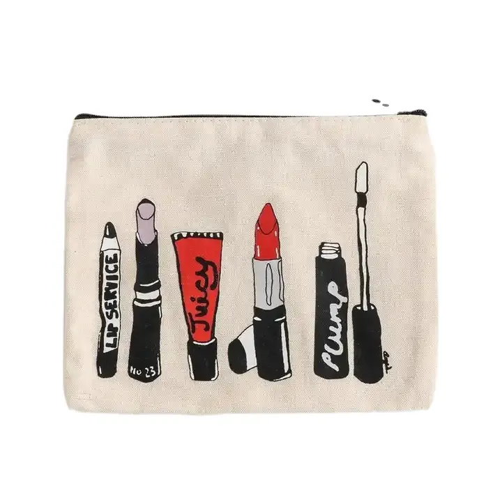 Custom Logo New Eco-friendly Biodegradable Luxury With Zip Washable Makeup Travel Bags Cosmetic Packaging Bag