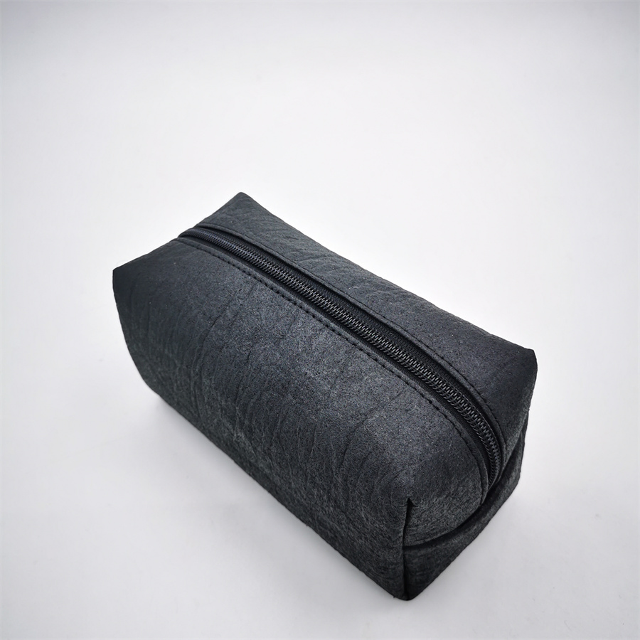 Bio-Based Pinatex Leather Vegan Cosmetic Bag Vanity Bag for Makeup Tools Cosmetics