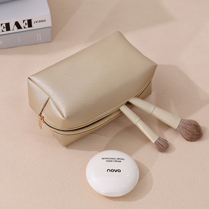Costom Logo Fashion Custom Pu Leather Makeup Organizer Box Portable Travel Waterproof Toiletry Bag For Women Cosmetic Skincare