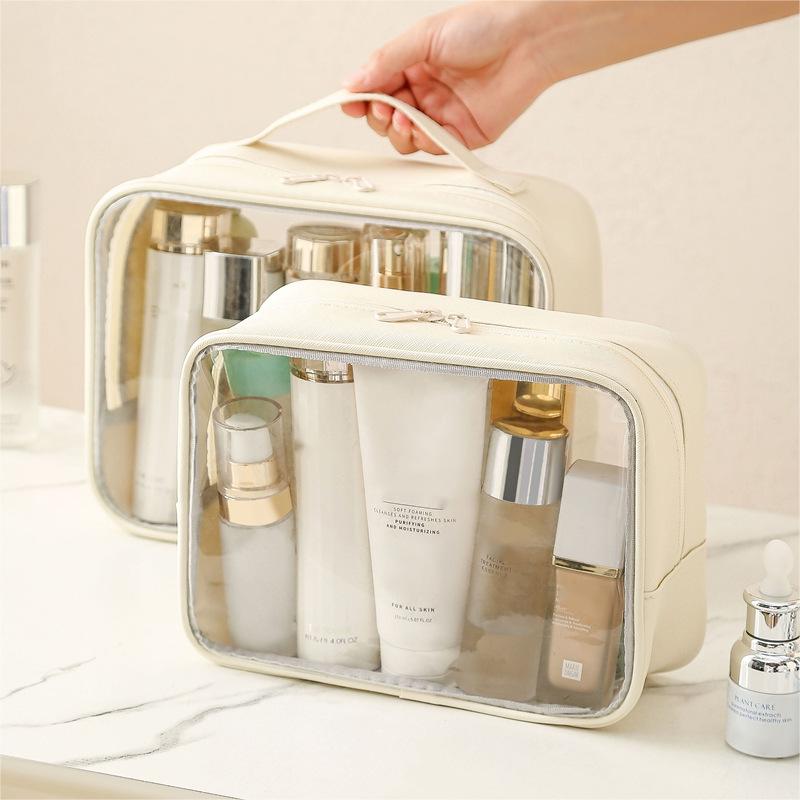 Transparent Window Cosmetic Bag Custom Logo Cases Pouch Makeup Bag Cosmetic Case