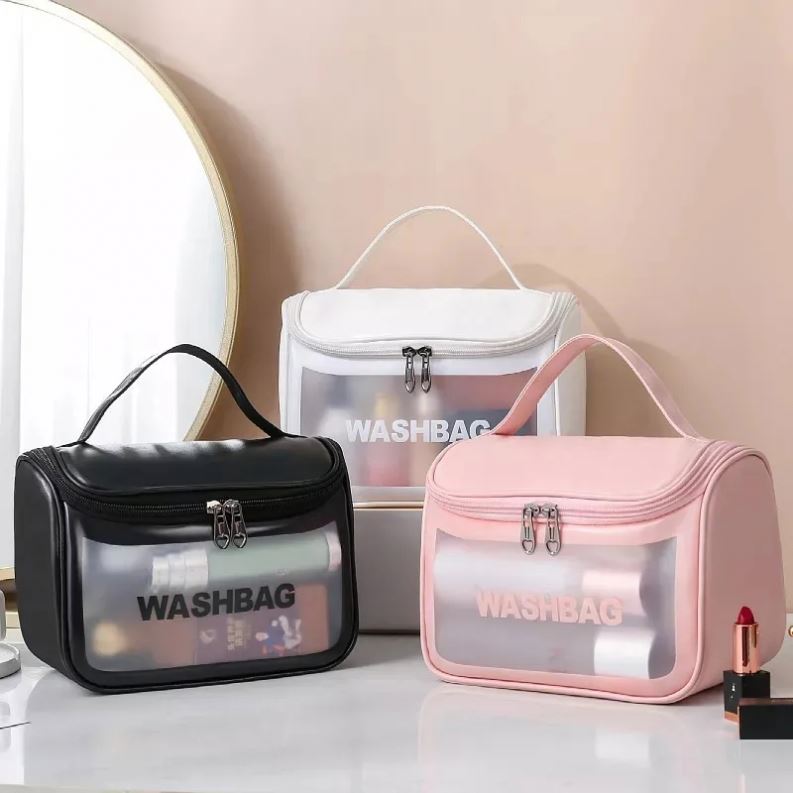 Transparent Waterproof Makeup Storage Pouch Large Capacity Cosmetic Organizer Beauty Case Women Travel Wash Bag