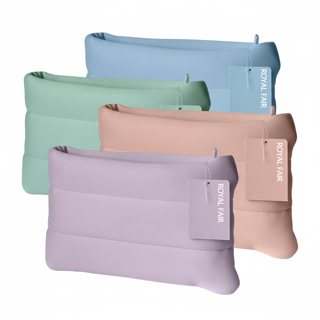 Royal Fair OEM Custom Quilted Puffy Bubble Cosmetic Makeup Organizer Neoprene Makeup Bag Set Letter Skincare Scuba Toiletry Bag