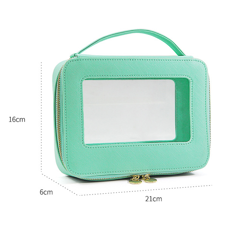 Professional High Quality PU Leather Cosmetic Skincare Makeup Storage Organizer Case Bag Travel Waterproof Toiletry Bag