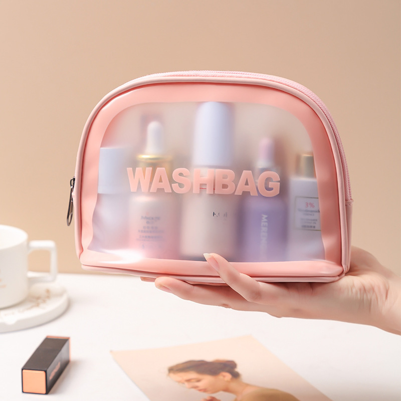 Custom Waterproof Travel Makeup Bag Transparent TPU Zip Pouch Kit Vanity Beauty Bag Clear Cosmetic Wash Bag with Custom Logo