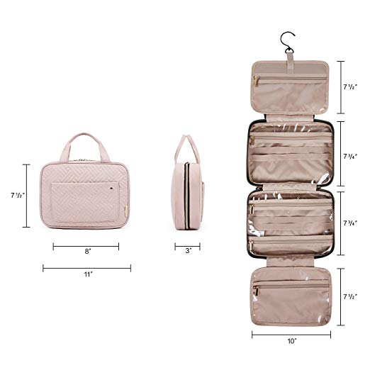 Water-resistant Travel Bag Toiletry Makeup Cosmetic Bag With Hanging Hook