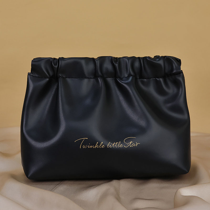 Fashionable Large Capacity Waterproof PU Makeup Bags with Cover Closure for Travel Toiletries and Cosmetics Storage