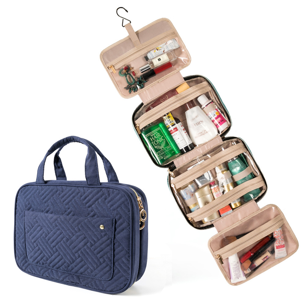 Water-resistant Travel Bag Toiletry Makeup Cosmetic Bag With Hanging Hook