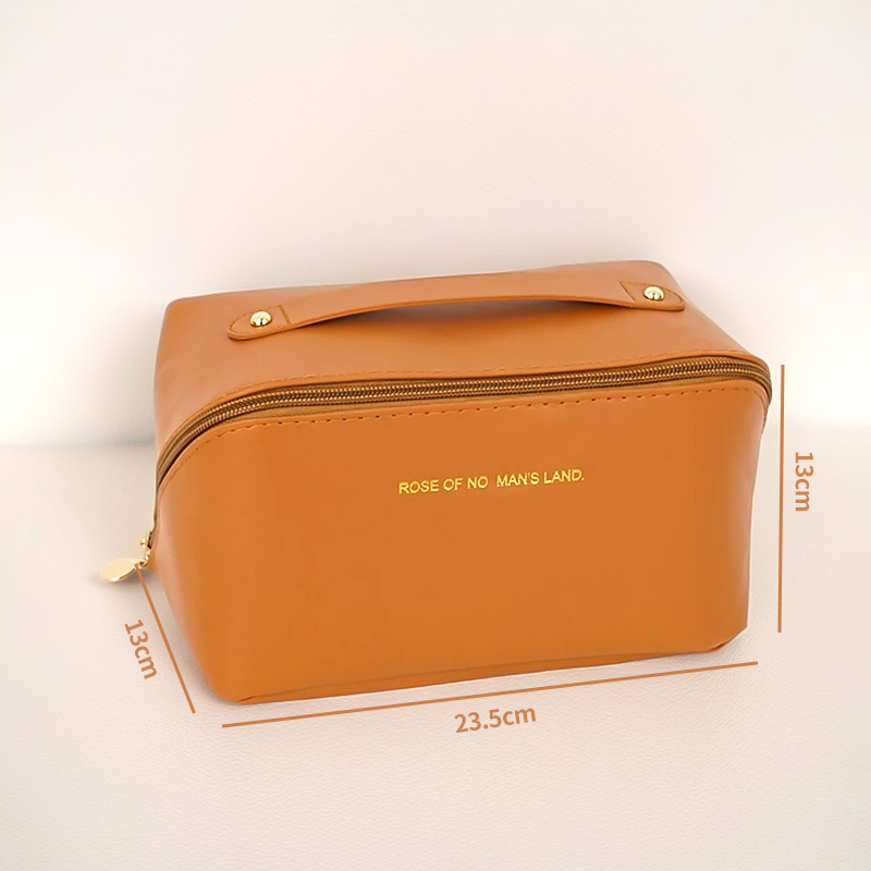 Factory Custom Personalised Portable Cosmetic Bag Lady Pouch Skincare Waterproof Durable Pu Leather Makeup Bags for Outdoor