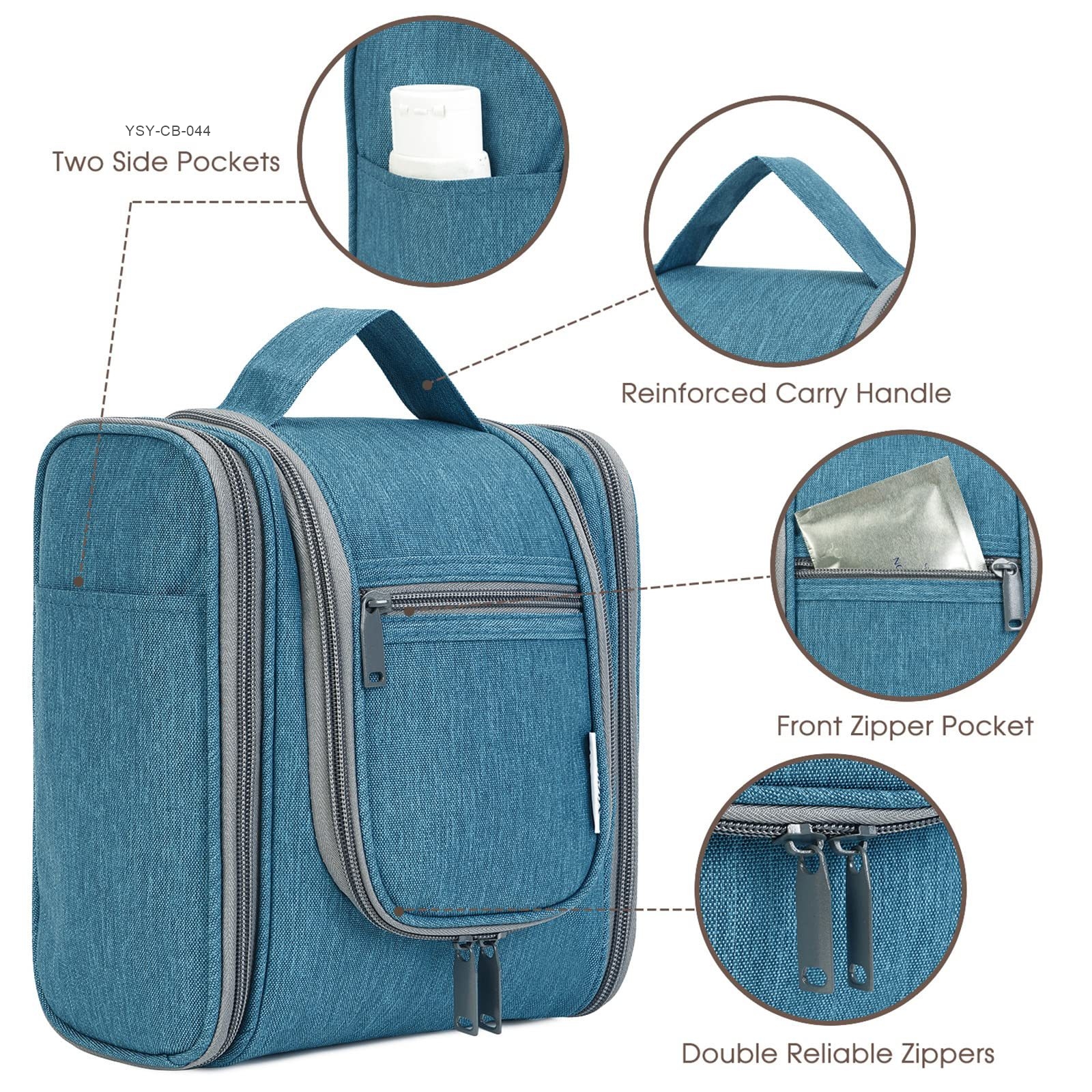 Yunshengyuan PU Leather Travel for Bag with Dry-Wet Separation Hanging Hook Top Handle-Large Capacity (20-35L) (YSY-CB-044)