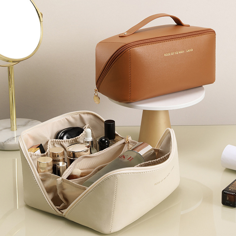 New Design Luxury Waterproof Vintage Women Pu Leather Makeup Bag Travel Makeup Pouch Bag Cosmetic Bag for Organizer Beauty Case