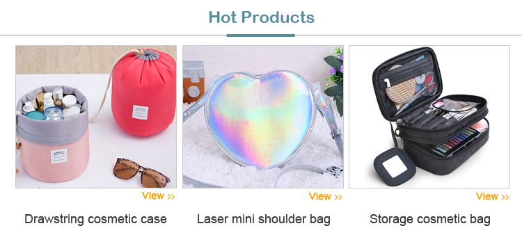Custom Logo Large Capacity Vintage Characters Pattern Zipper Closure Portable Fashionable Design Hanging PU Tote Cosmetic Bag