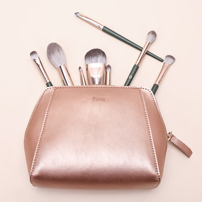 BSCI Professional Custom Luxury Private Label Waterproof PU Leather Makeup Pouch Zipper Cosmetic Bag