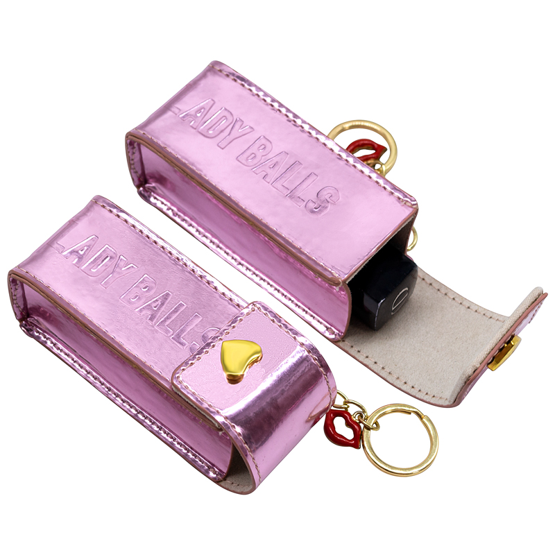 Luxury Printing logo Pu Leather Cosmetic Lipstick Box Small Lip Balm Makeup Organizer Storage case Gift Packaging Bag Lipstick
