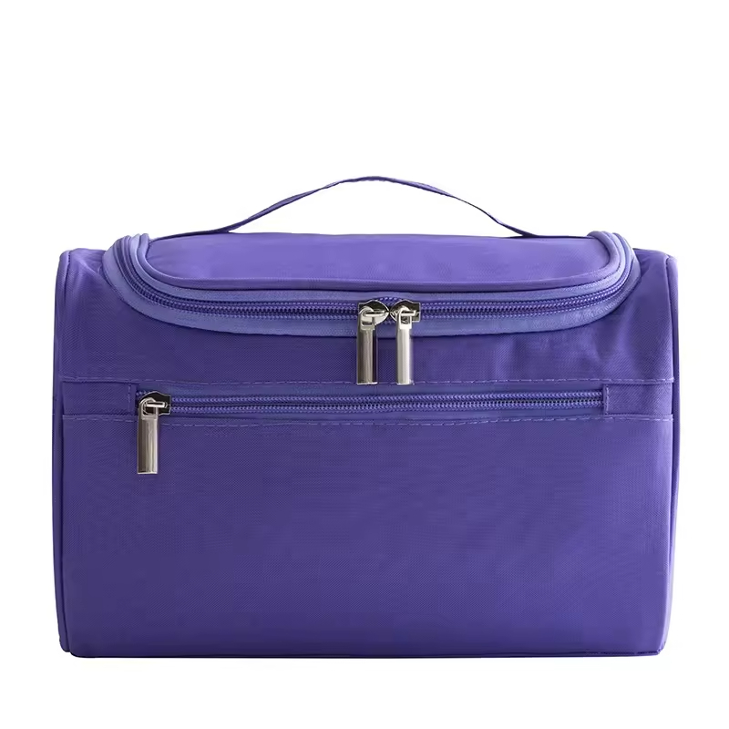 Custom Women's Travel Waterproof Cosmetic Organizer Bag Durable Hanging Hook for Toiletry Collapsible Makeup Bag