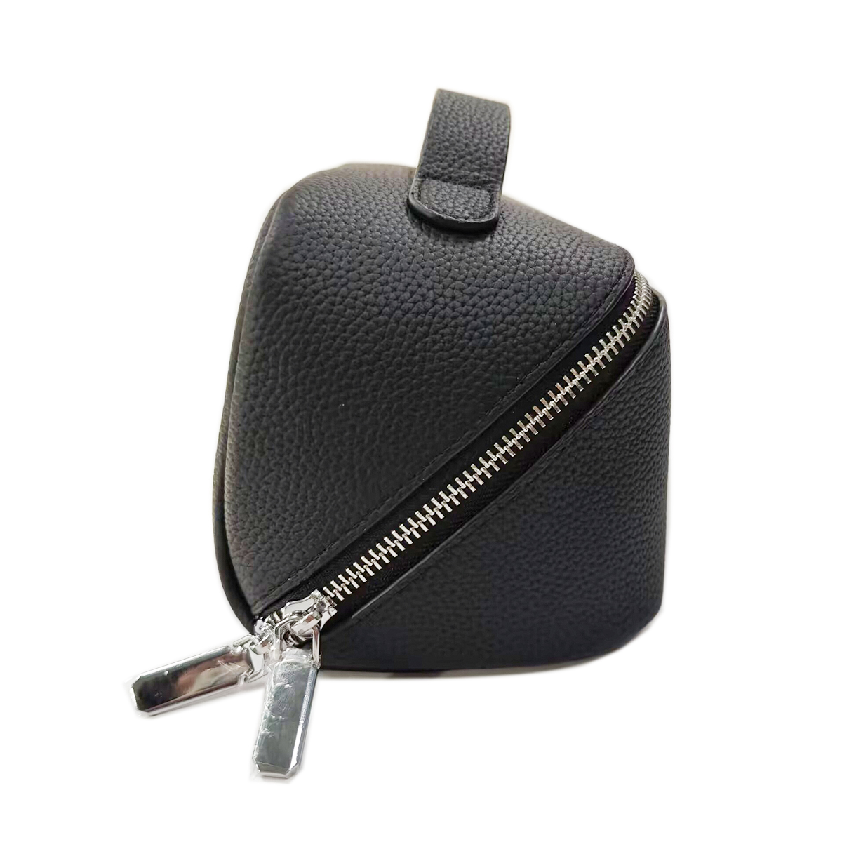 Customized Logo Unisex Pu Leather Cases Cosmetic Organizer Skincare Storage Bag Makeup Toiletry Bags Zipper Closure
