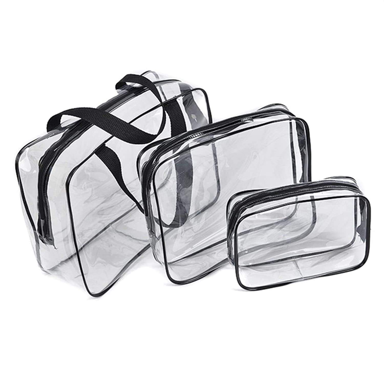 Large Capacity Clear Makeup Organizer Pouches Waterproof Custom PVC Travel Toiletry Bag