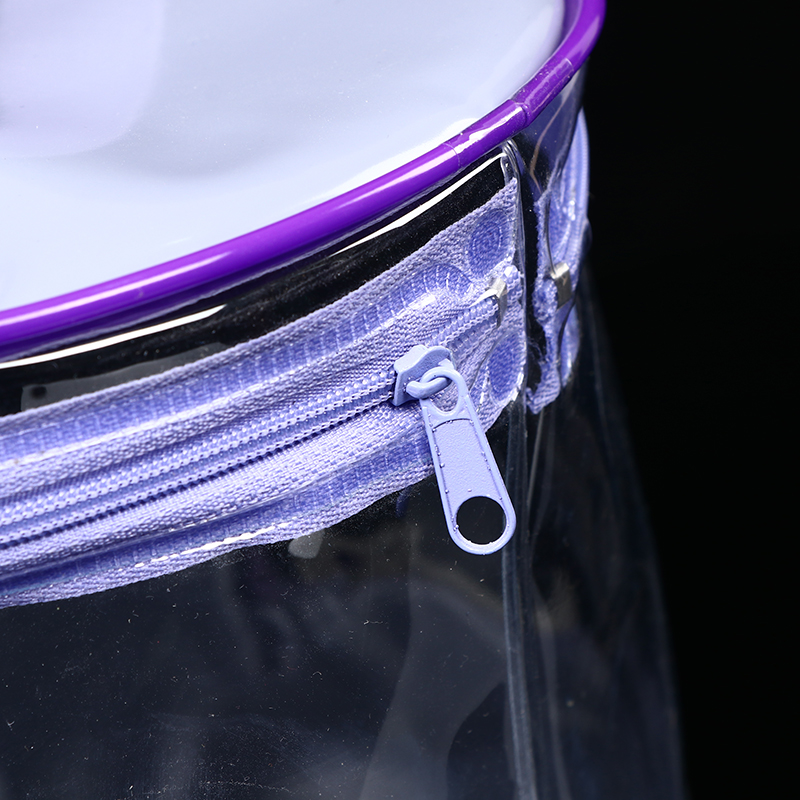Factory Direct Sell Clear Makeup Bag PVC Round Cylinder Cosmetic Bag with Zipper