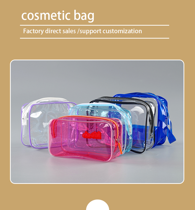 Custom Transparent PVC Toiletry Cosmetic Bag
