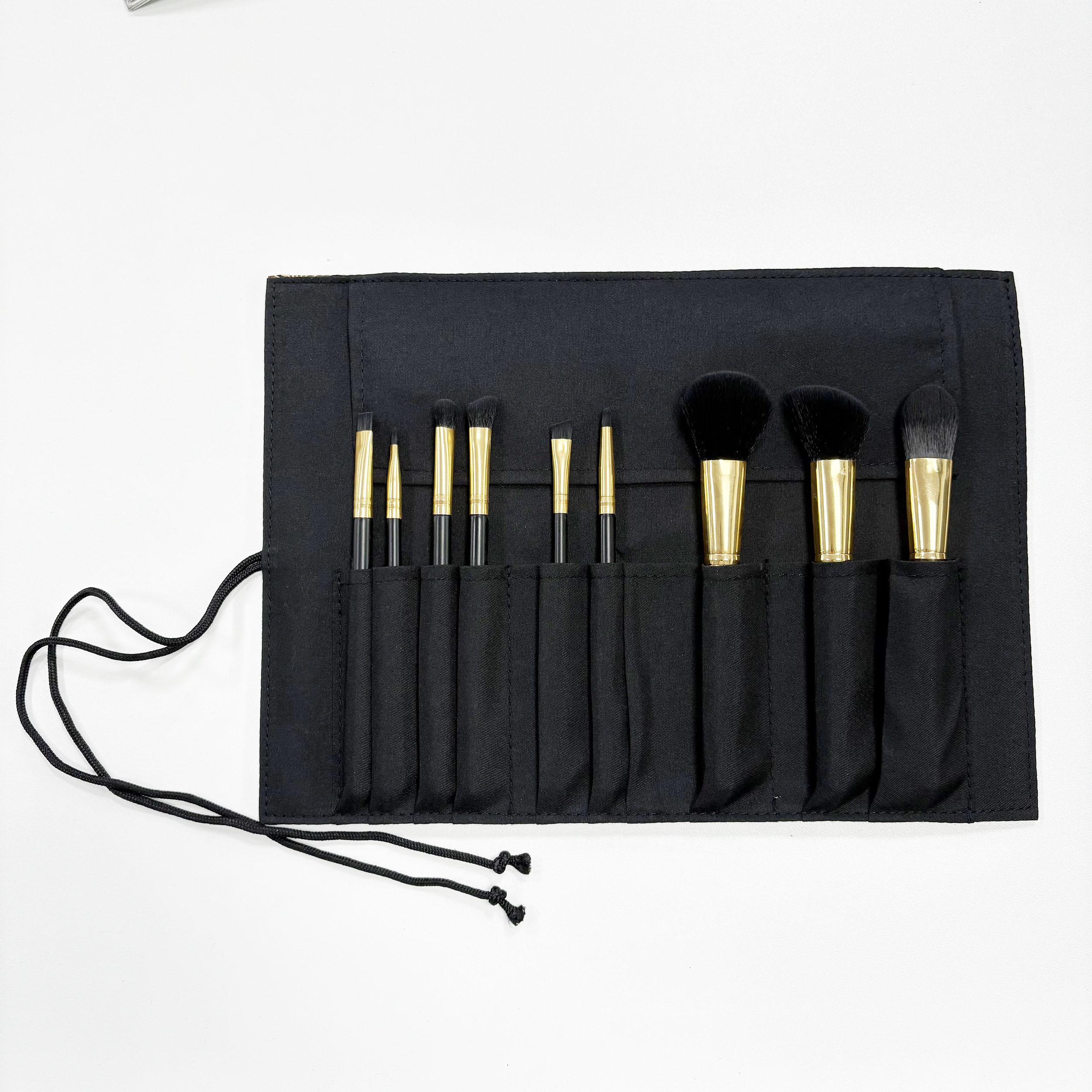 Wholesale Makeup Brush Roll Bag Cosmetic Bag Professional Black Portable Organizer Makeup Brush Bag