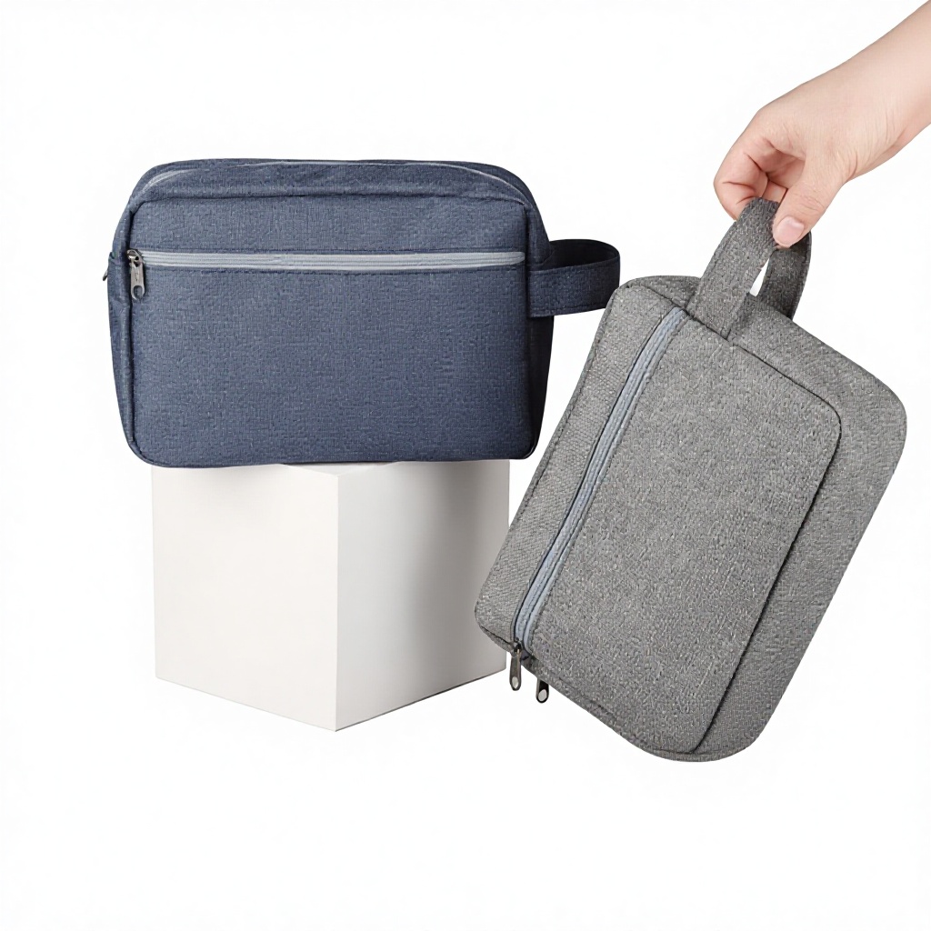 Custom Fashion Foldable Lightweight Travel Purse with Brush Holder