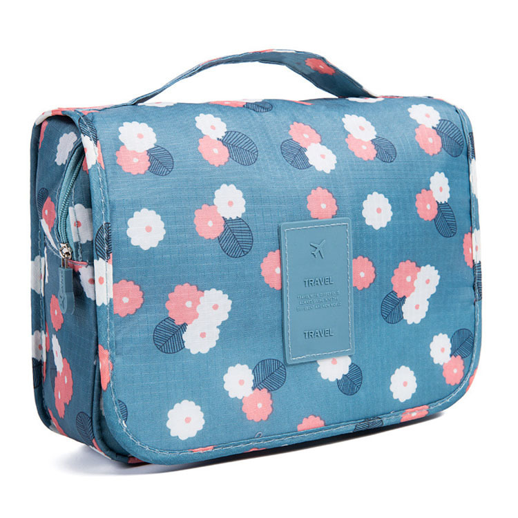New Custom Large Waterproof Polyester Fashion Travel Women Zipper &amp; Hasp Closure Makeup Cosmetic Bag