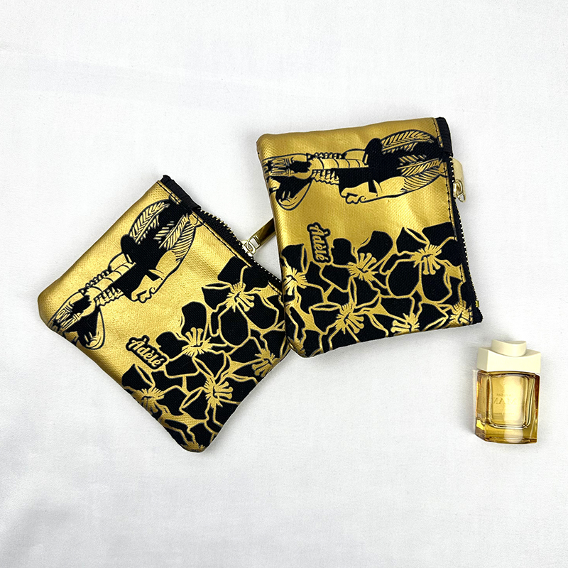 Wholesales Custom Logo Personalized Luxury Handle Black Gold Zipper Travel Pouch for Cosmetic Bag Women Men Makeup Bag