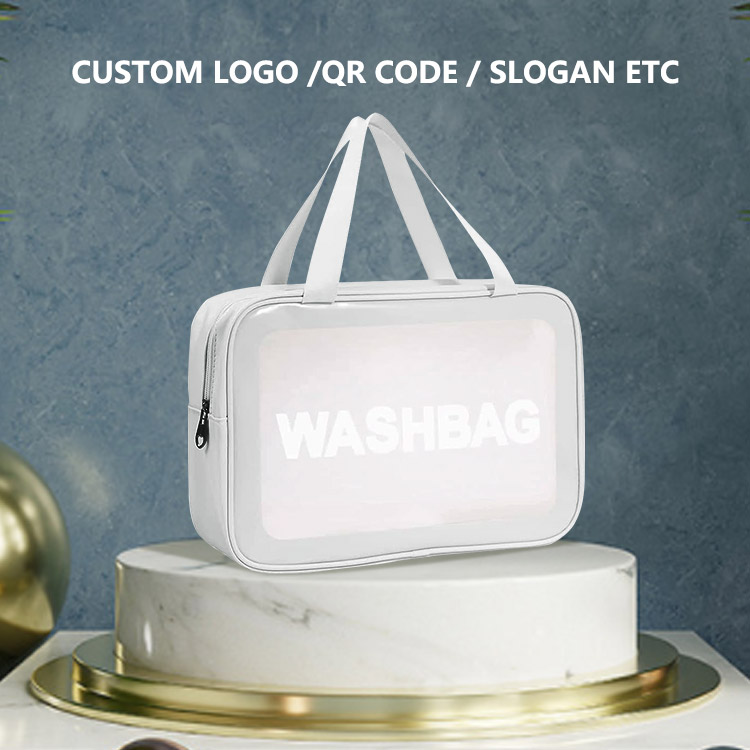 Custom logo Waterproof Toiletry Bags Make up Bag Transparent clear Pvc Cosmetic Makeup Pouch Bag with Zipper