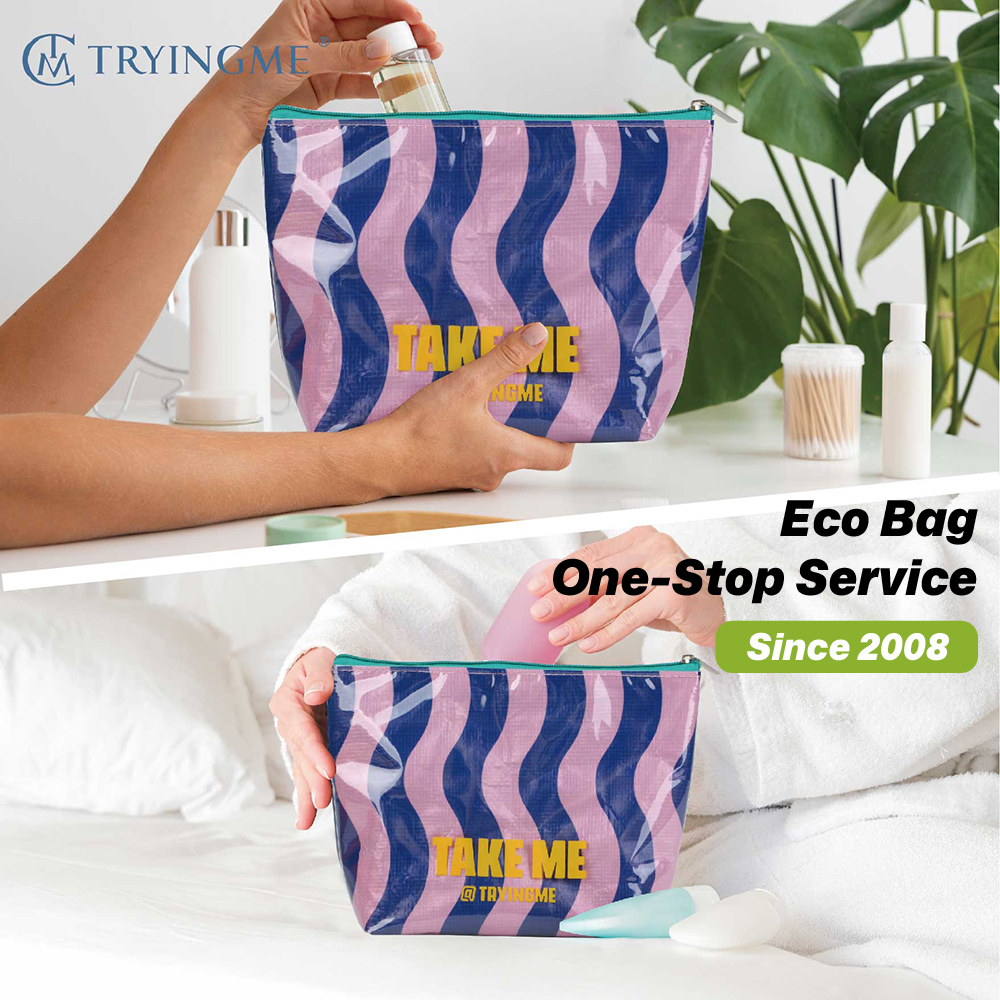Wholesale Custom Logo Clear PVC Woven Travel For Toiletry Cosmetic Zipper Bag Waterproof Women's Makeup Cosmetic Bag