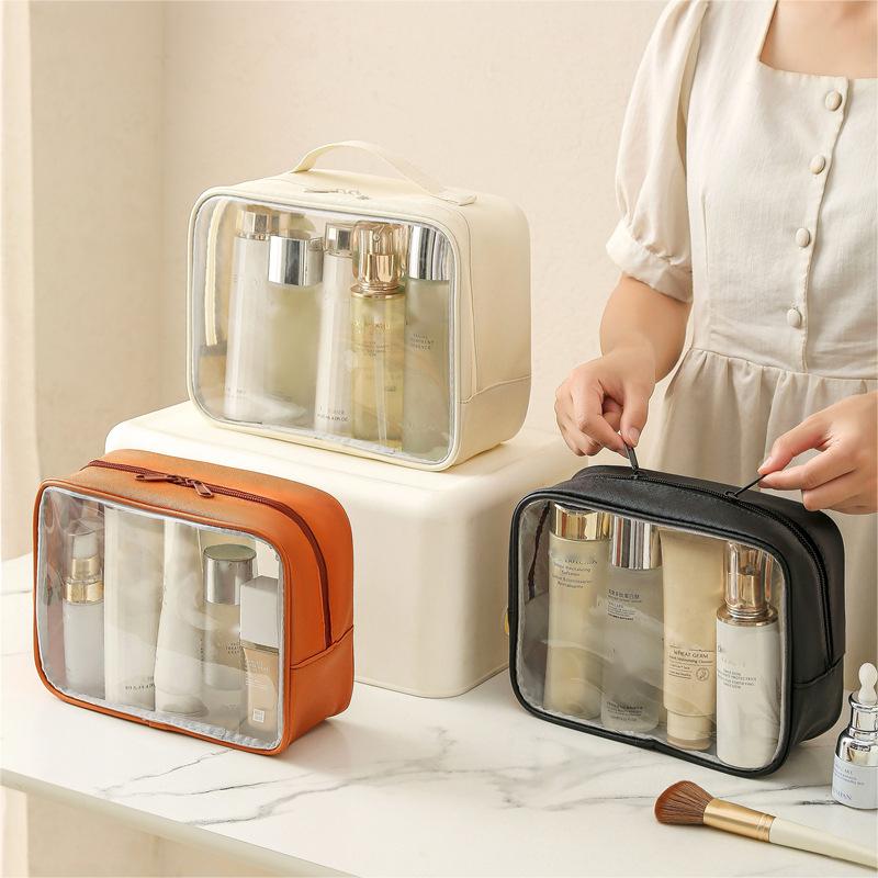 Transparent Window Cosmetic Bag Custom Logo Cases Pouch Makeup Bag Cosmetic Case