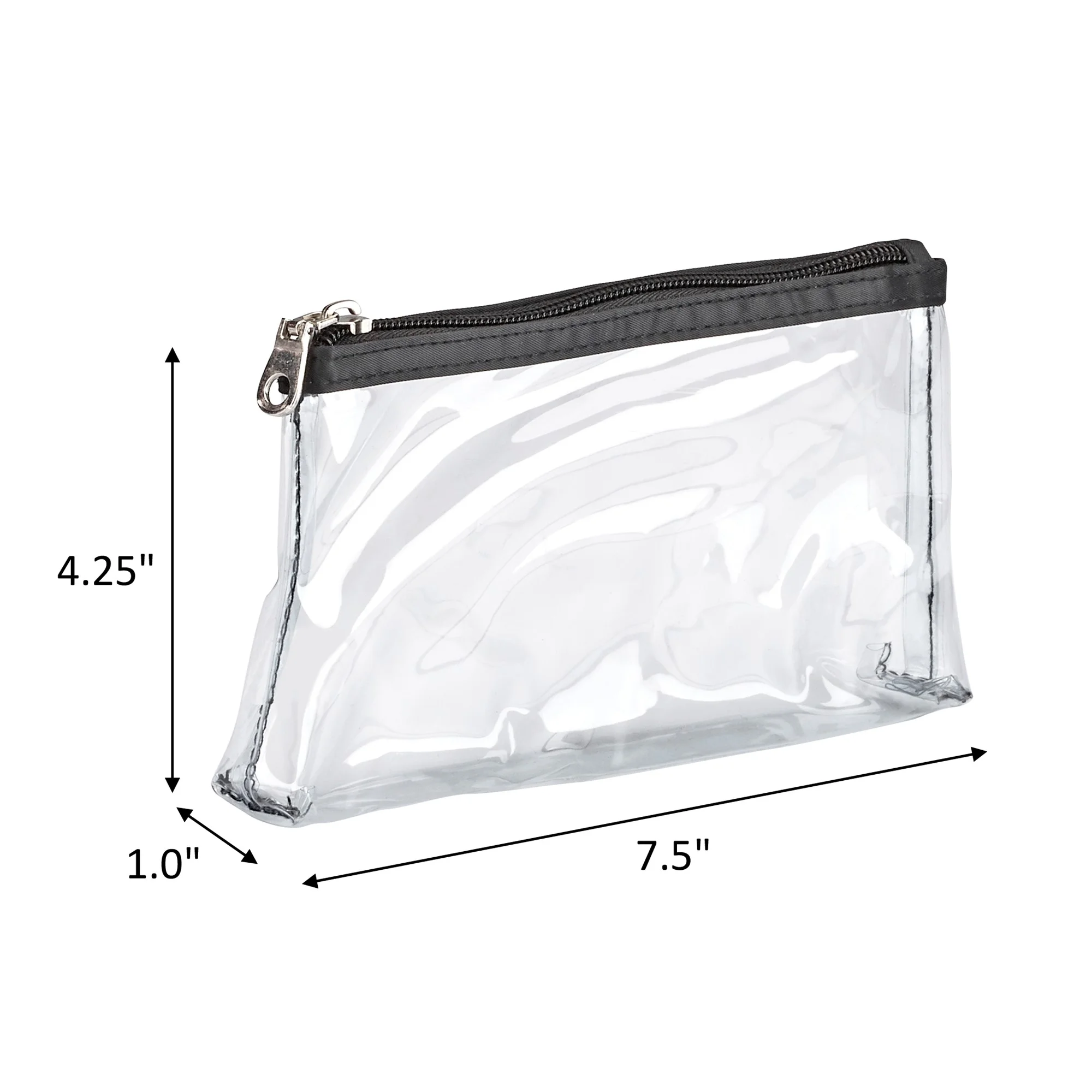 Simply Stylish Transparent Water Proof PVC Zippered Durable Customized Toiletry Travel Cosmetic Make Up Bag