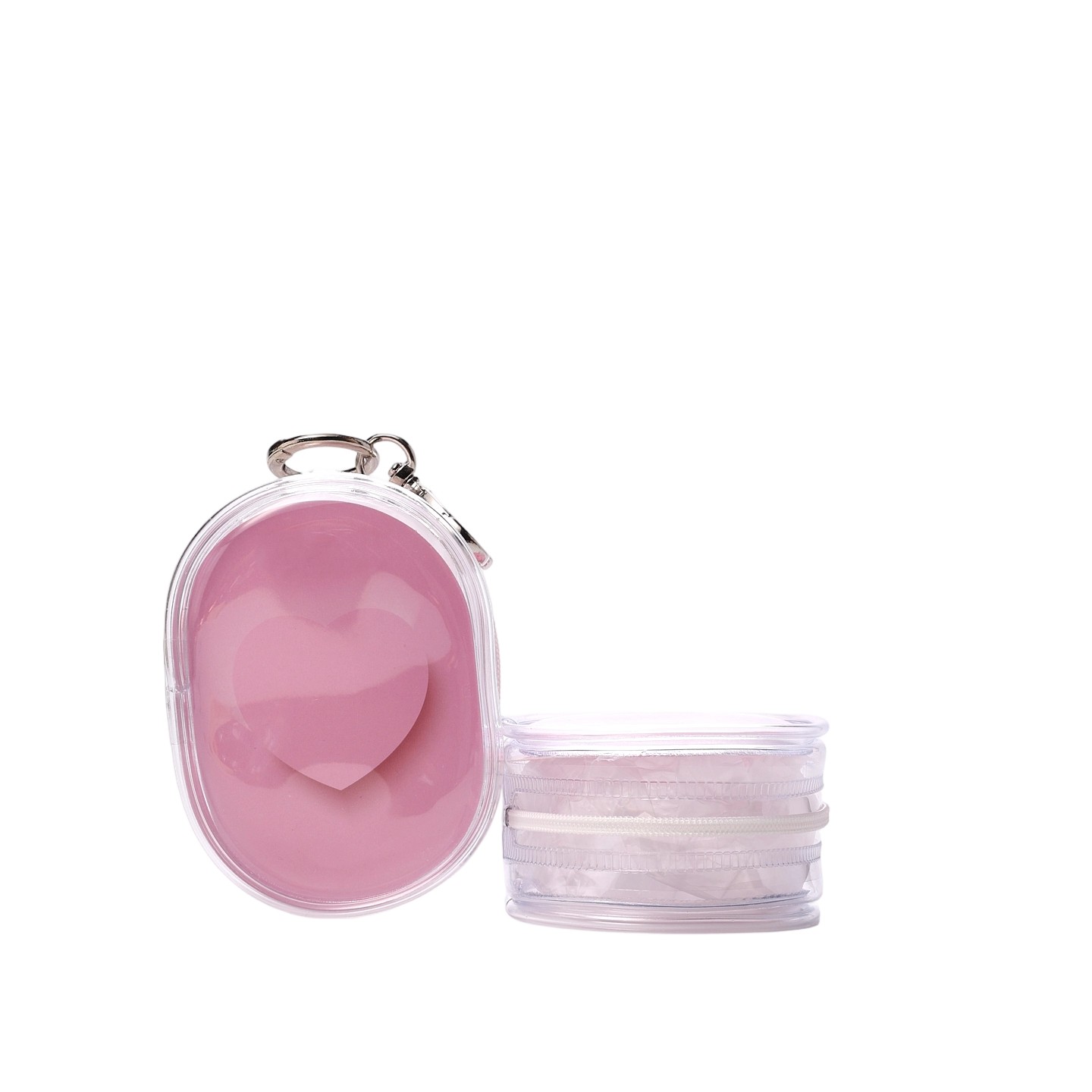 Mini portable transparent hanging jewelry storage bag, PVC pouch, jelly makeup bag