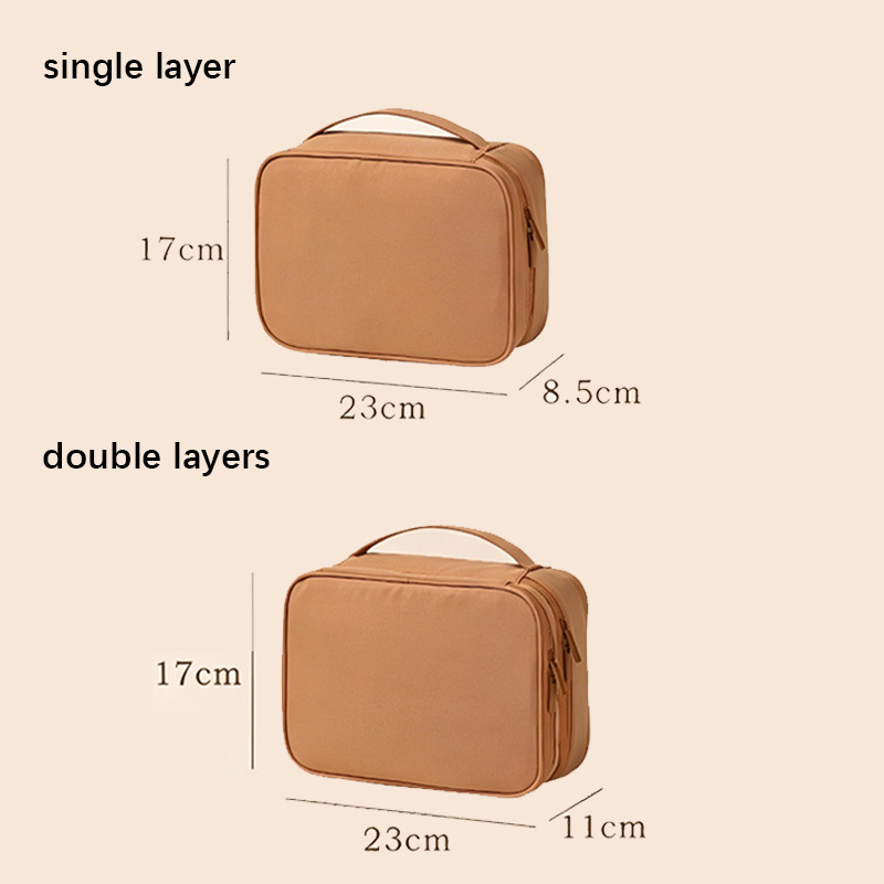 2026 New Waterproof Custom Fashion 3-6L Oxford Cloth Zipper Closure Makeup Bag Water-Resistant Beauty Tool Storage Pouch With...