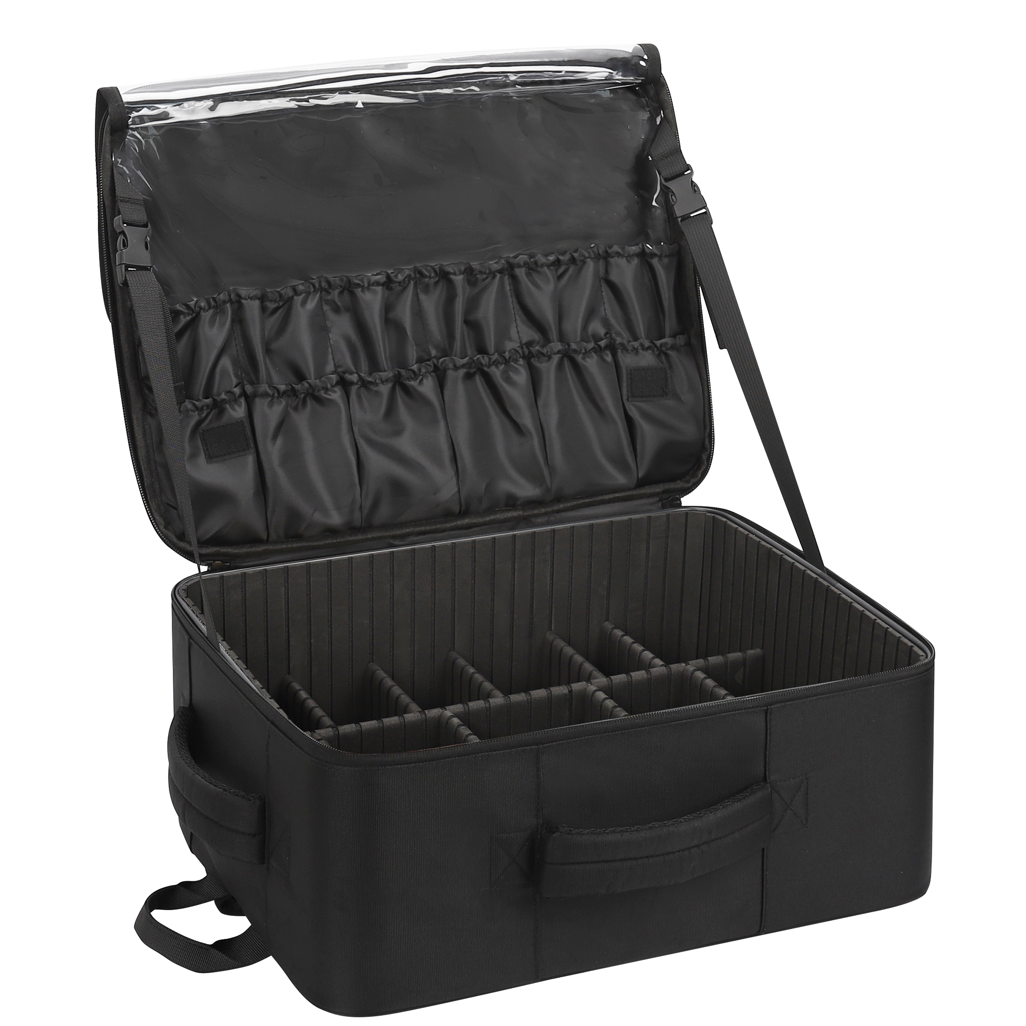 Relavel Professional Makeup Extra Large Cosmetic Bag Travel Train Case Storage Organizer Makeup Backpack with 4 Pouch