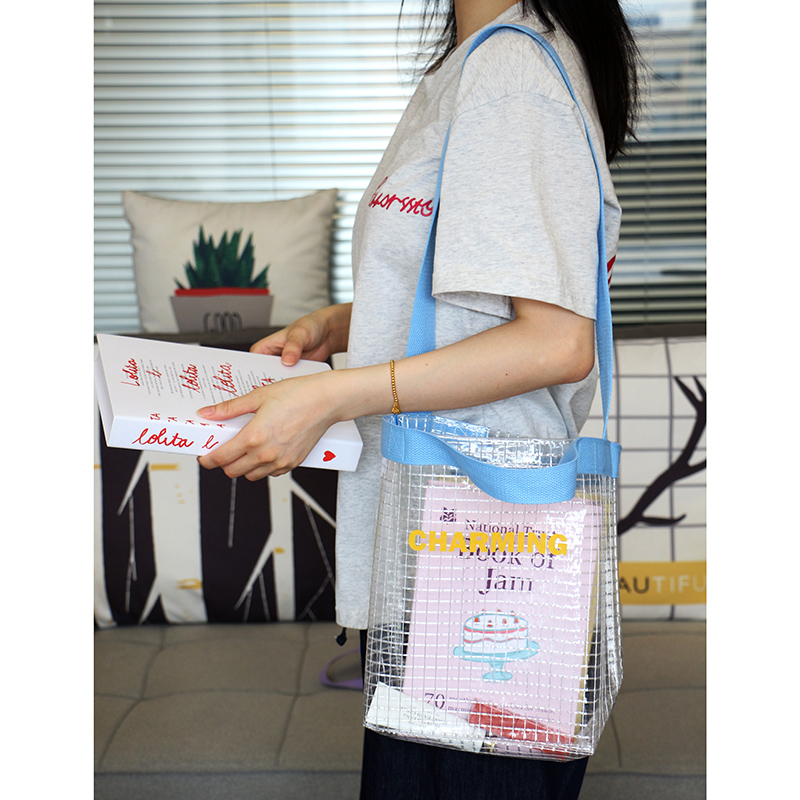 Wholesale Promotional Reusable PVC Net Mesh Shopping Bag Cosmetic Case For Beach And Supermarket For Vegetables And Fruits